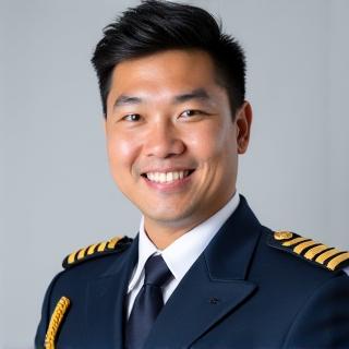 Professional headshot of Kenji Tanaka in captain's uniform.